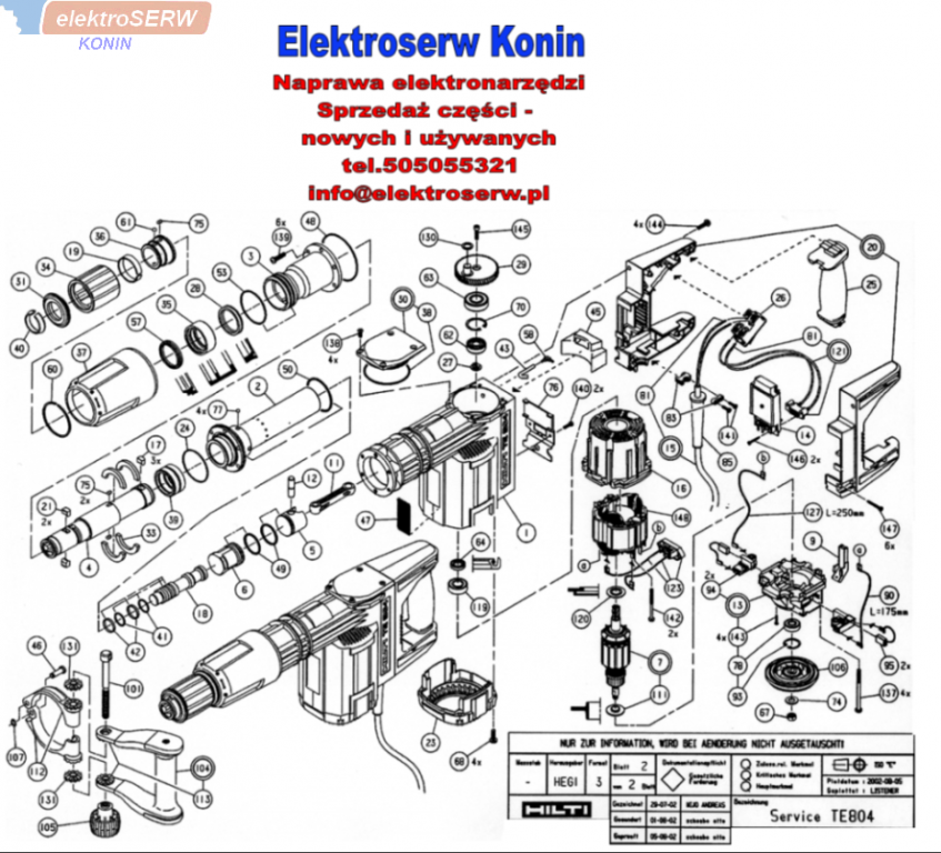 Hilti wirnik do młota udarowego 20584 TE 804