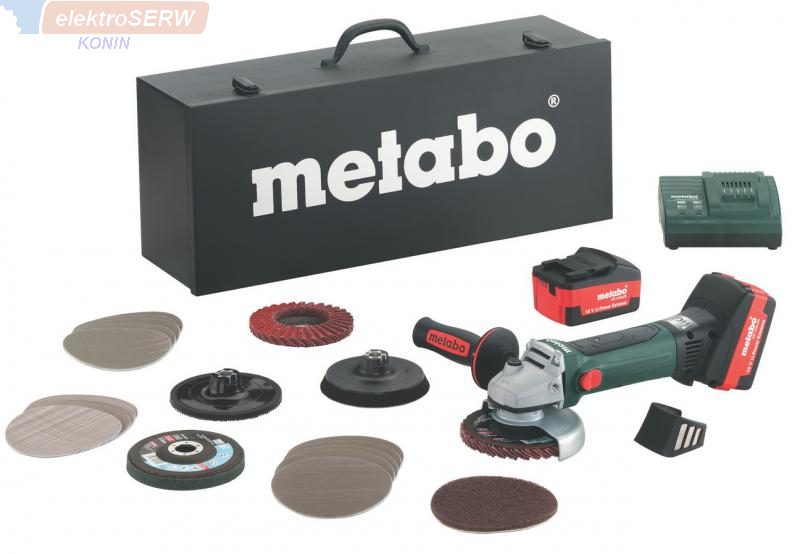 METABO Akumulatorowa szlifierka kątowa W 18 LTX 125 Inox + wyposażenie 600174880