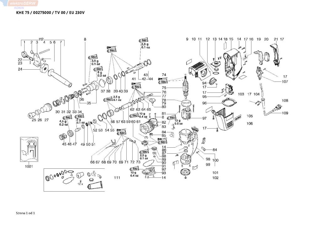 Metabo Wirnik młota udarowego KHE 55 , KHE 75 310008650