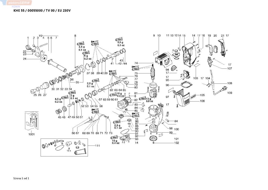 Metabo Wirnik młota udarowego KHE 55 , KHE 75 310008650