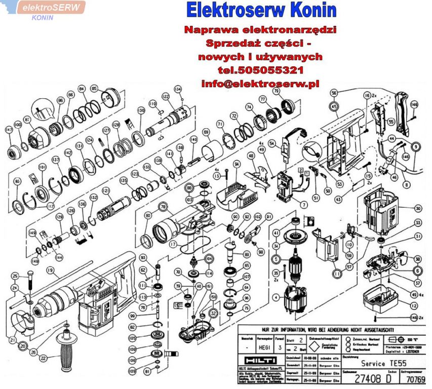 Hilti korbowód do TE 55 76021