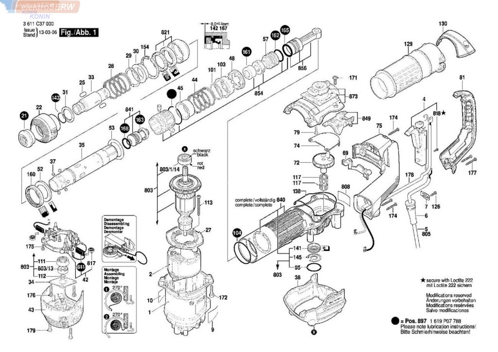 BOSCH zębatka do GSH5 CE 1619P07723