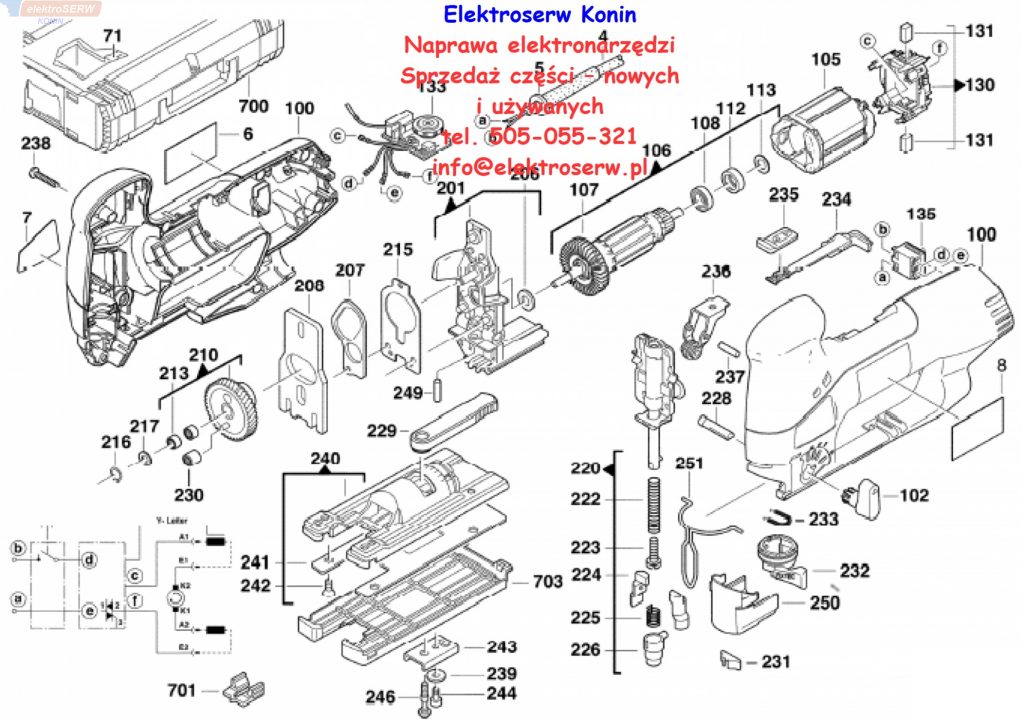 MILWAUKEE JSPE 90X części zamienne 