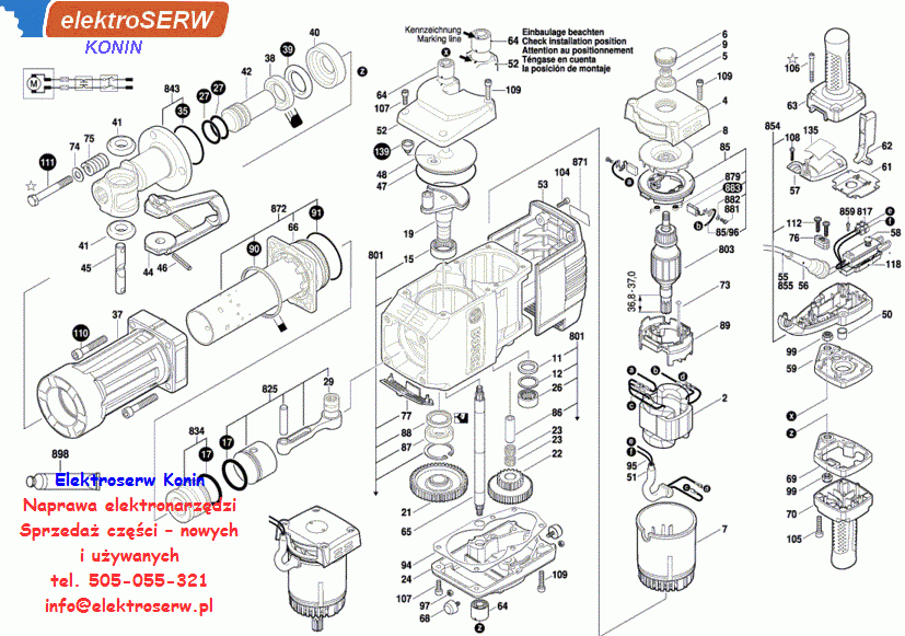 Bosch kadłub silnika do GSH 27 VC 1617000726 