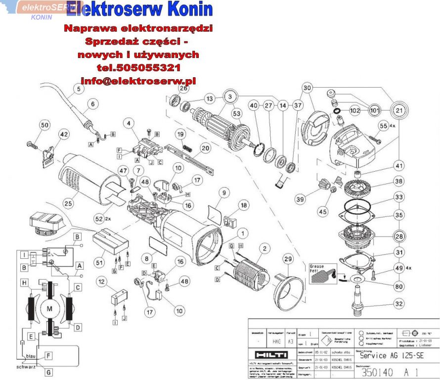 Hilti elektronika do szlifierki kątowej AG 125-SE