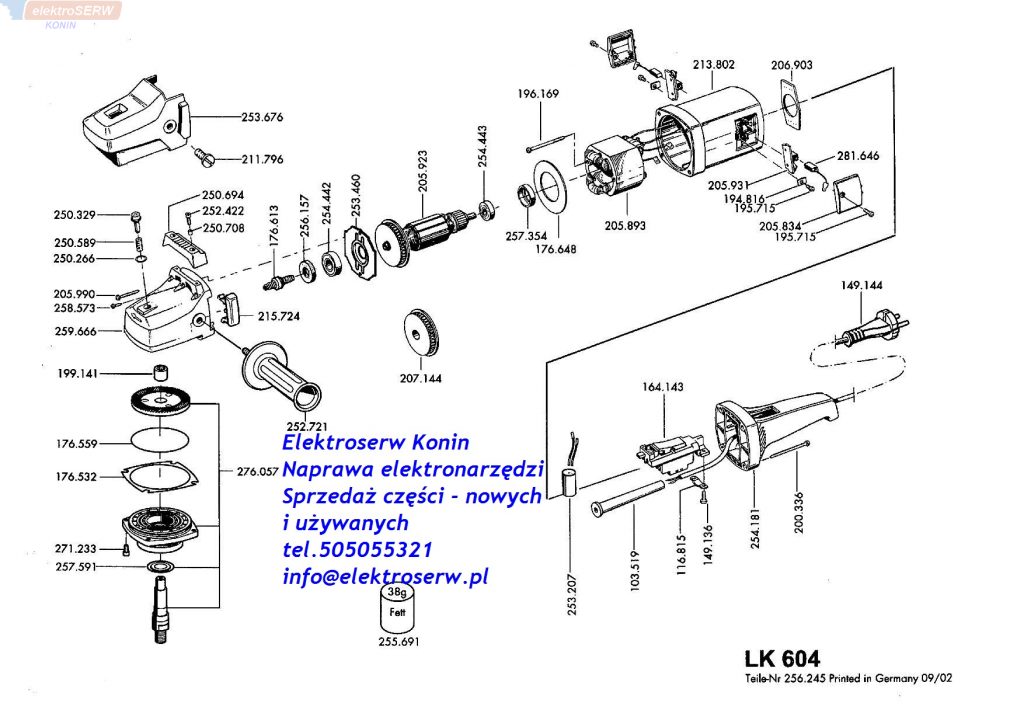 Flex LK 604 części zamienne 