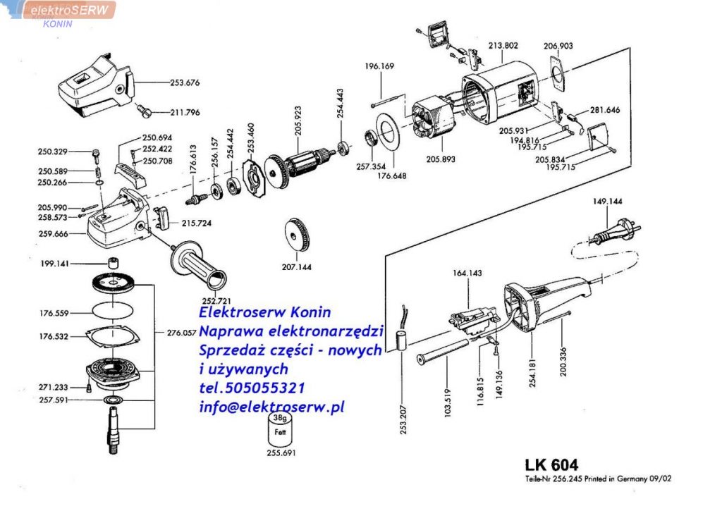 Flex przekładnia do polerki LK 604