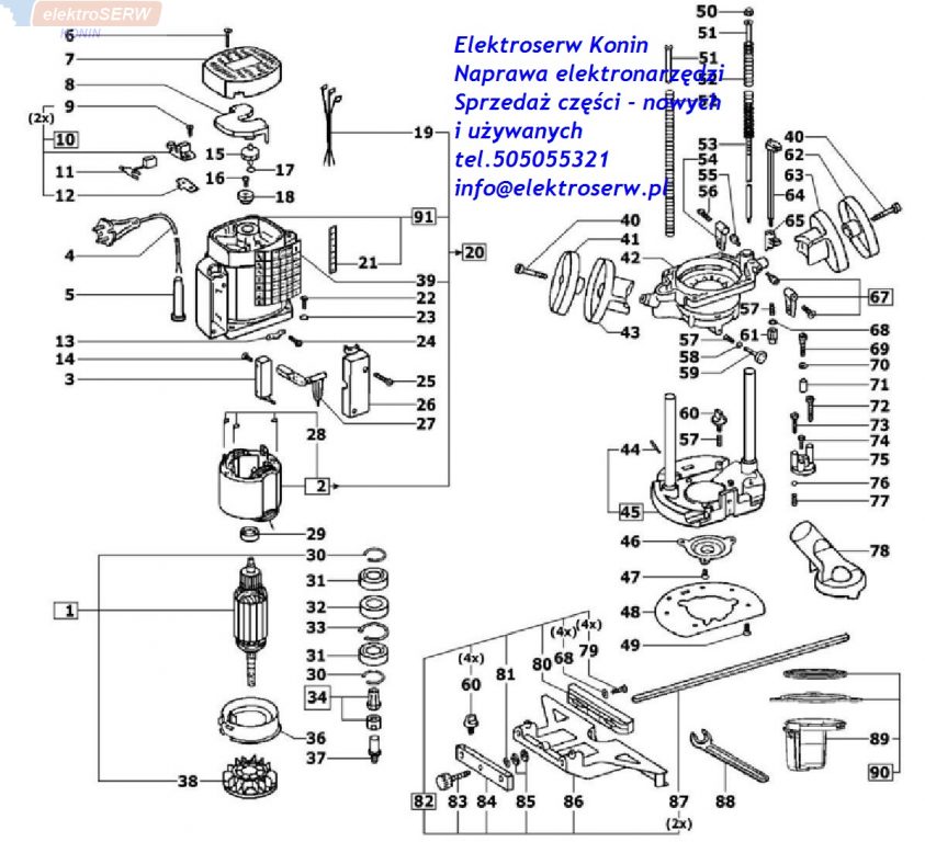 Festool OF 2000 e/1 schemat