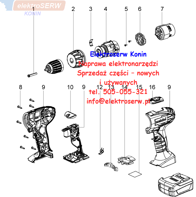 METABO wiertarko-wkrętarka BS14.4 Li schemat