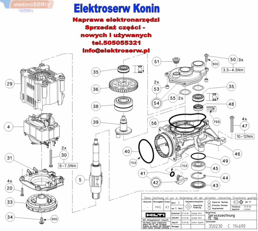 Hilti korpus do młota 345218 TE 706