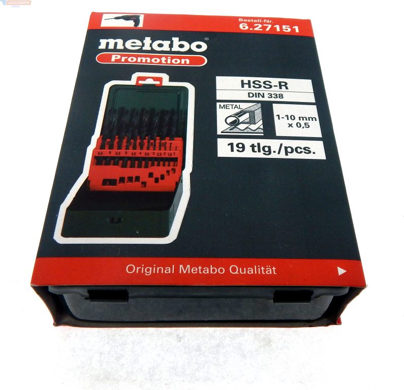 Metabo 19-częściowy zestaw wierteł HSS-R