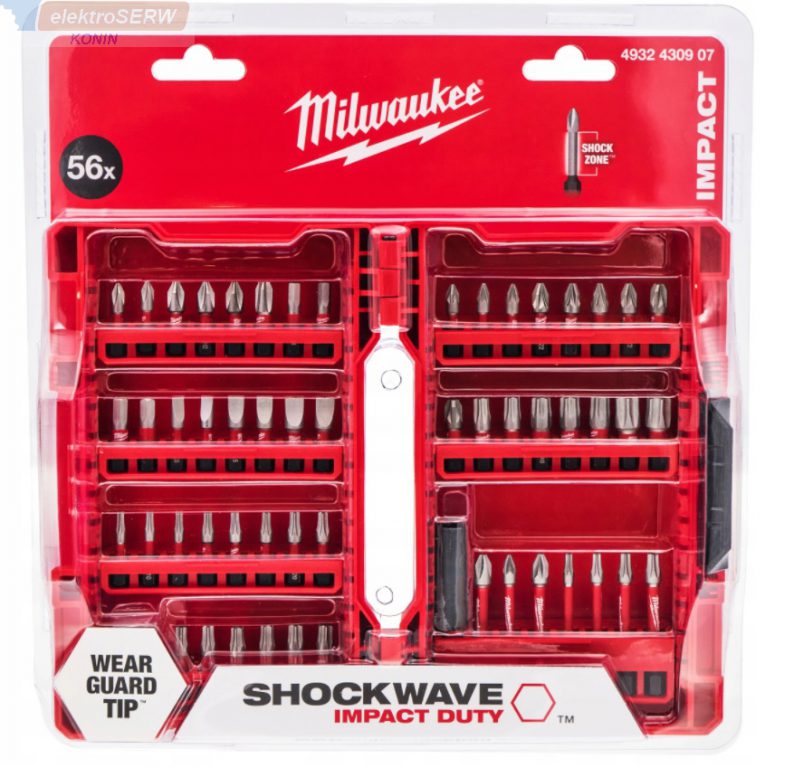 Milwaukee Zestaw bitów Shockwave Impact Duty 56 elementów 4932430907