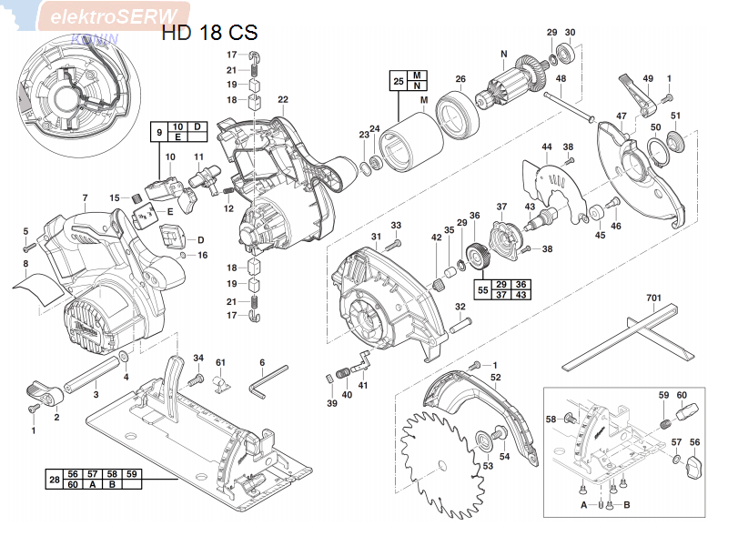 WŁĄCZNIK do Milwaukee  HD18CS/HD18BS  760245005