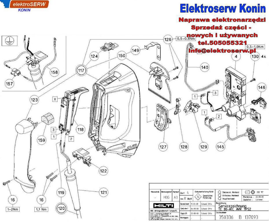 Hilti włącznik do młota TE 70, TE 80