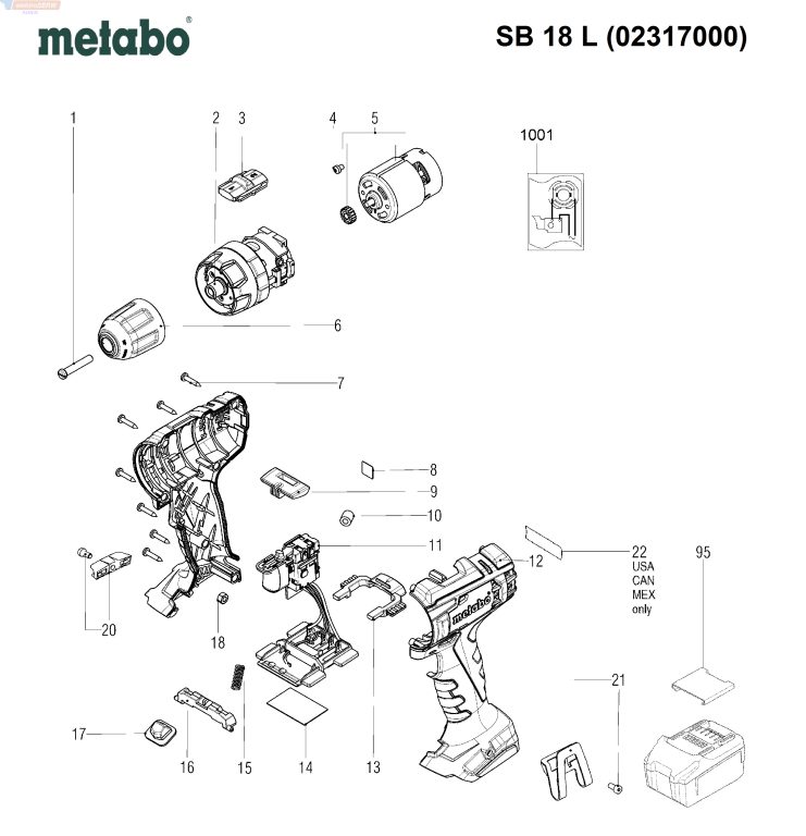 METABO Przekładnia do wkrętarki akumulatorowej SB 18 L 316096330