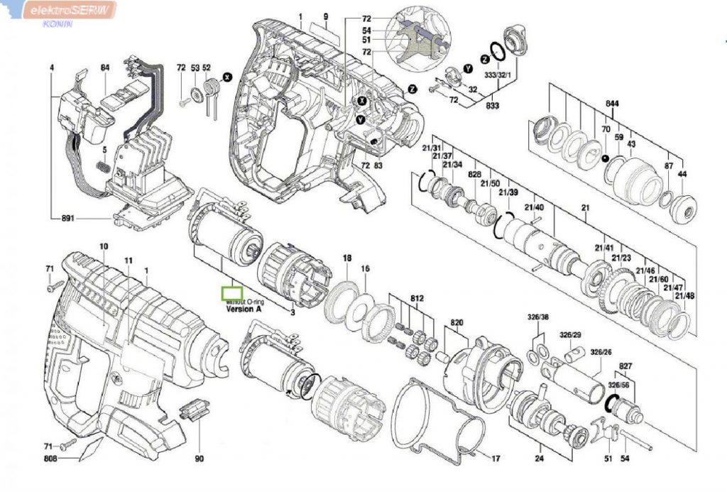 Bosch korpus do GBH 18- VEC