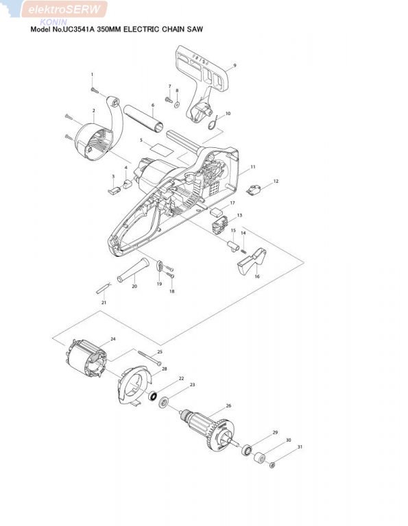 MAKITA obudowa do pilarki UC3541A UC4041A