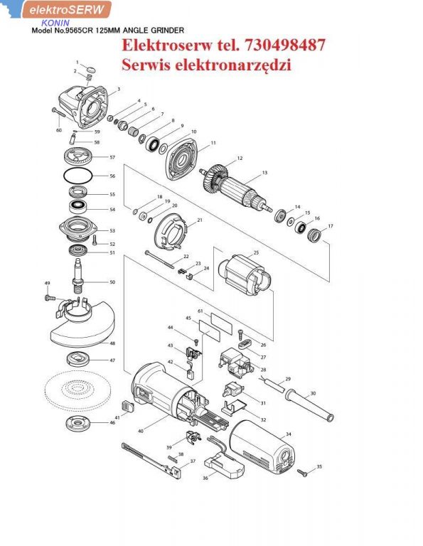 Makita elektronika do szlifierki 9565CR
