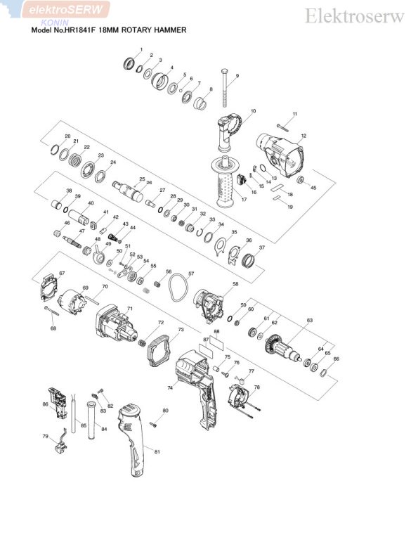 Makita stojan do młotowiertarki HR1840, HR1841F