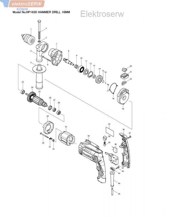 Makita wirnik do wiertarki udarowej HP1630/31 513439-3