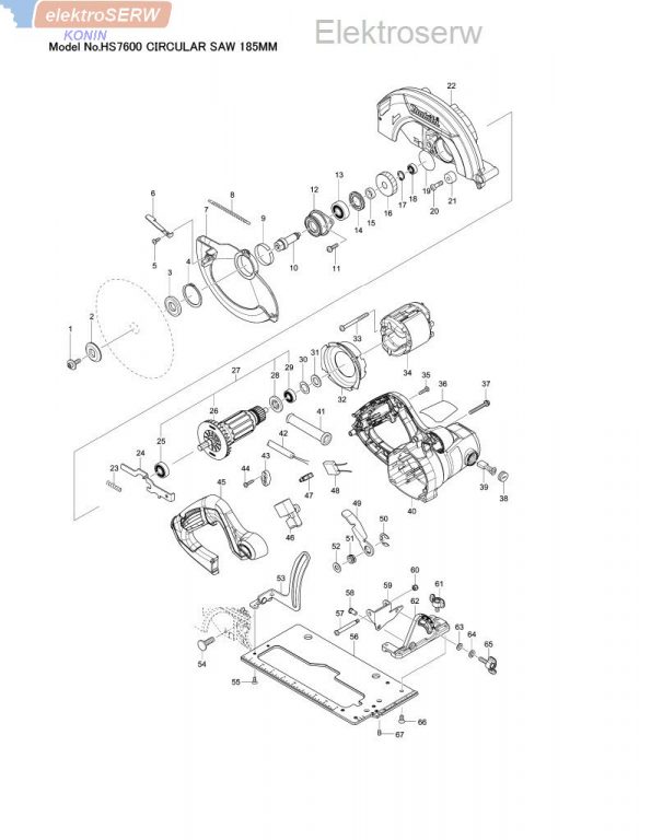 Makita wirnik do pilarki tarczowej HS 7601 7600