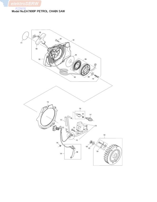 Makita kolektor ssący do piły spalinowej EA7900P