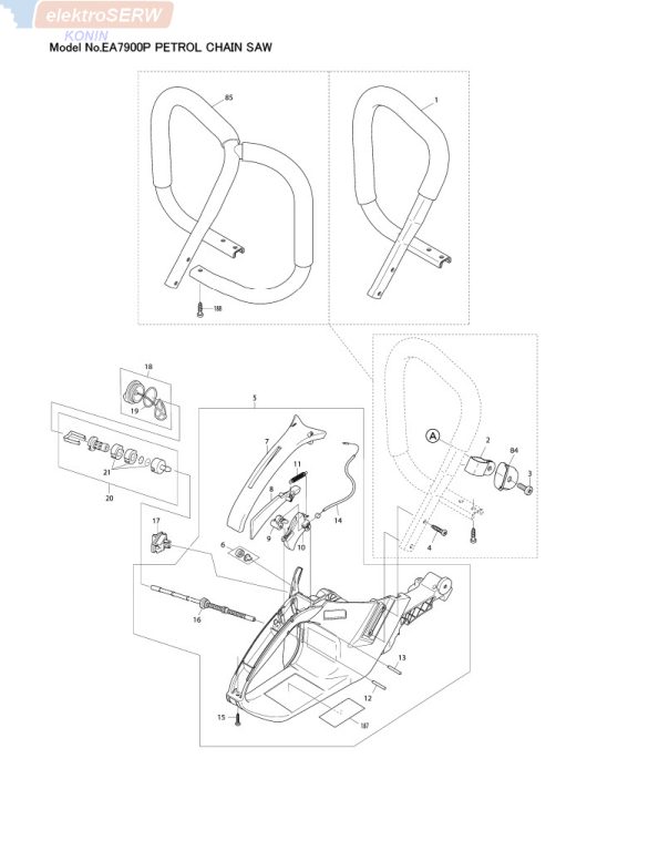 Makita kolektor ssący do piły spalinowej EA7900P