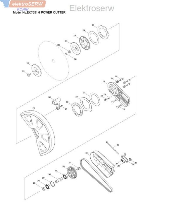 Makita sprzęgło do przecinarki EK7651H