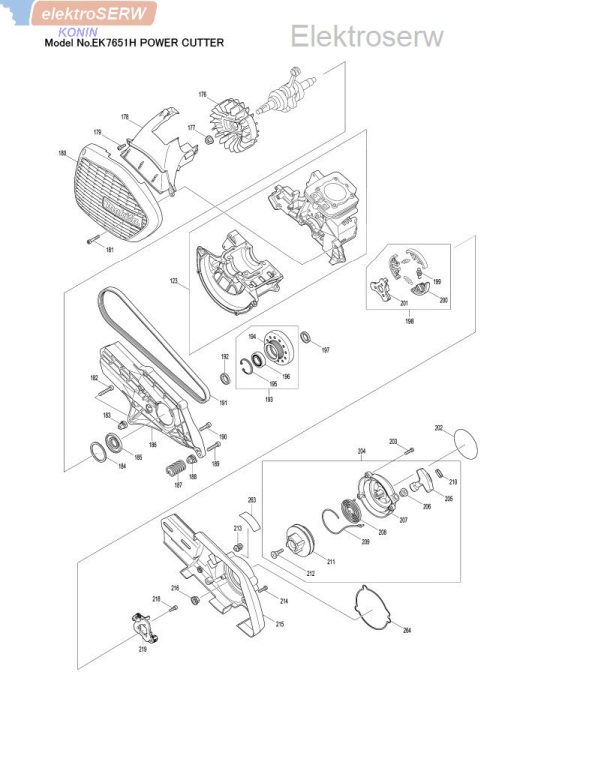 Makita sprzęgło do przecinarki EK7651H