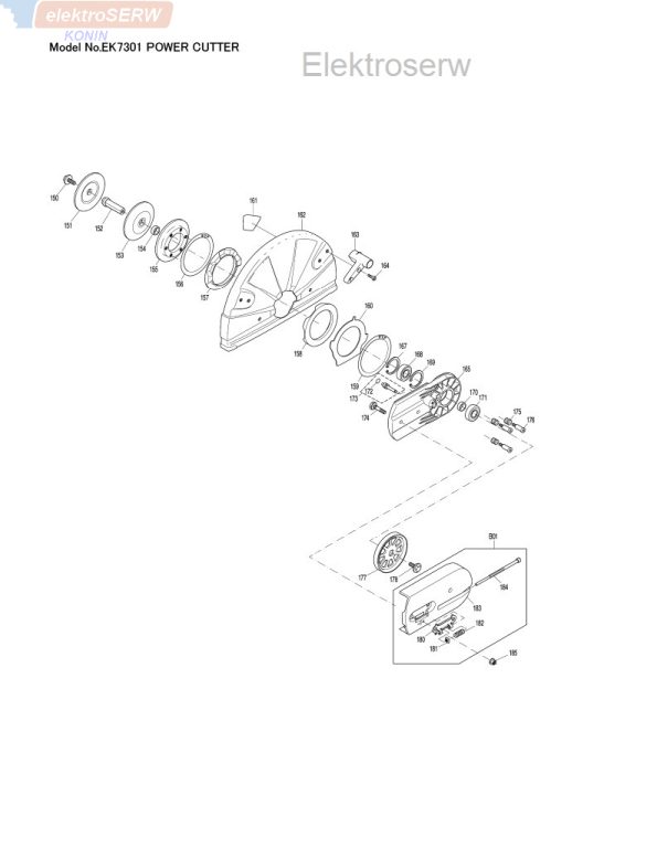 Makita filtr wewnętrzny do przecinarki EK7301 EK8100