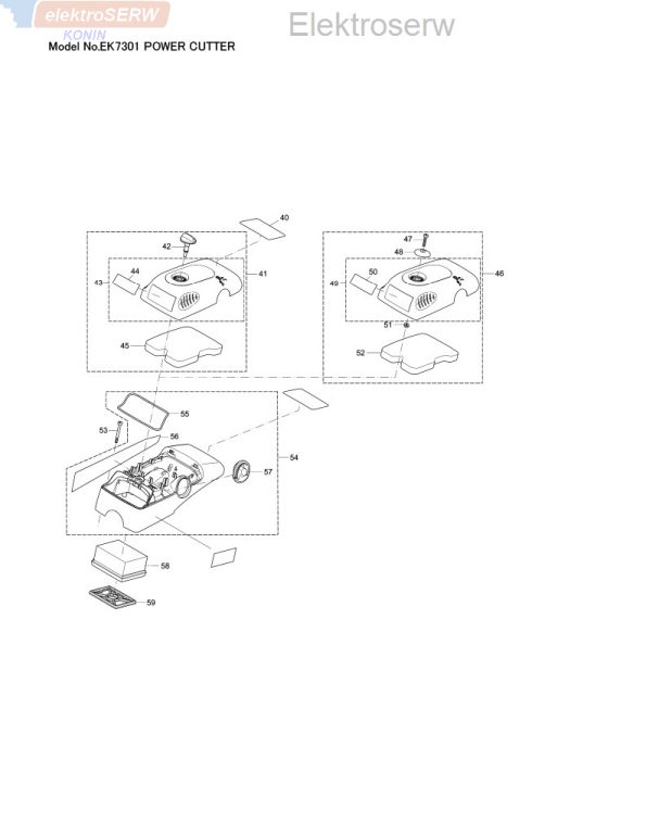 Makita filtr wewnętrzny do przecinarki EK7301 EK8100
