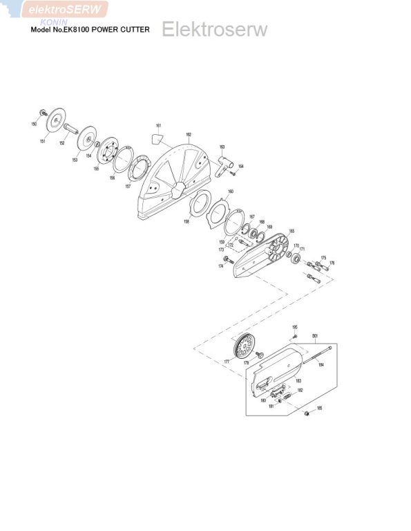 Makita pokrywa filtra do przecinarki EK8100