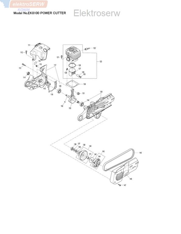 Makita pokrywa filtra do przecinarki EK8100
