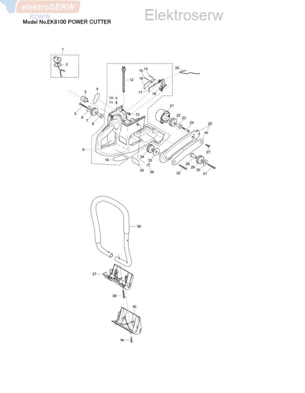 Makita pokrywa filtra do przecinarki EK8100
