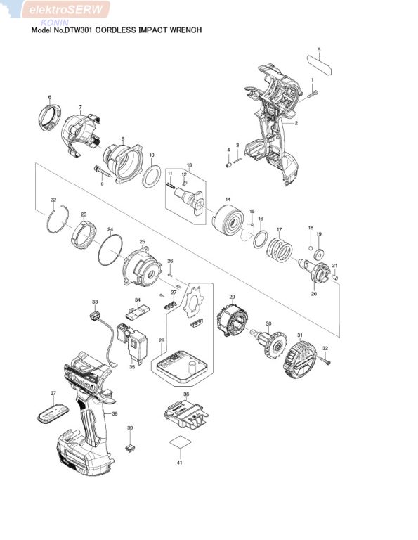 Makita stojan do akumulatorowego klucza udarowego DTW301