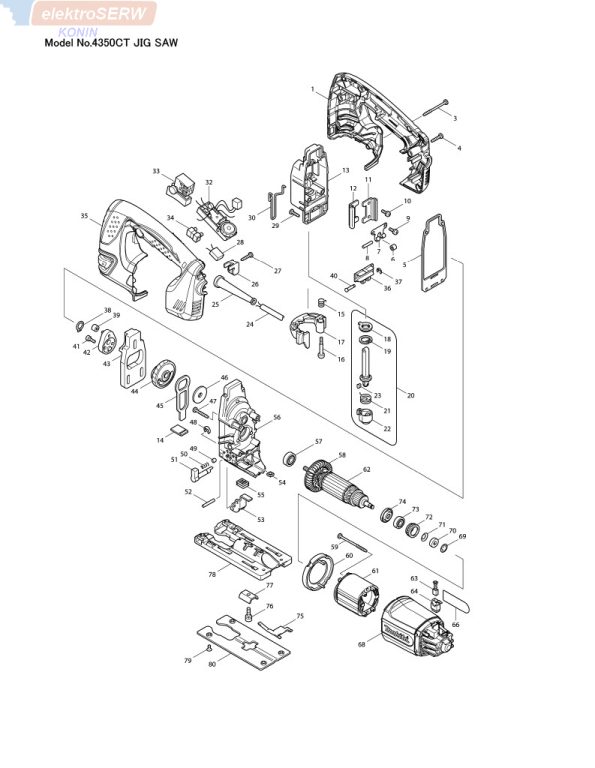 Makita płyta pokrywy do wyrzynarki elektrycznej 720W 4350CT
