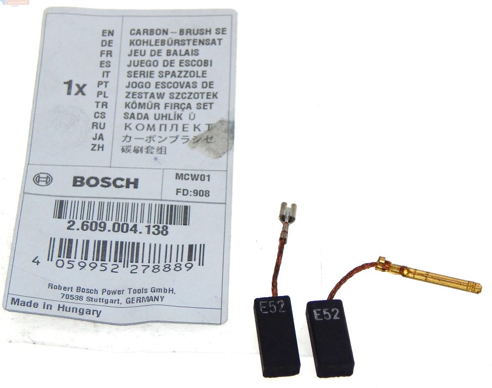 Bosch zestaw szczotek węglowych do szlifierki kątowej PWS 9-125 CE