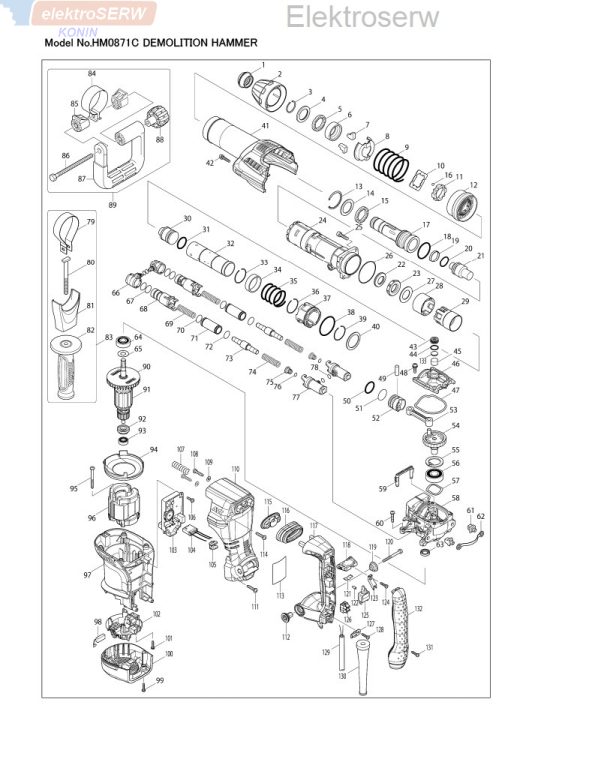 Makita kontroler elektroniczny do młota udarowego HM0871C