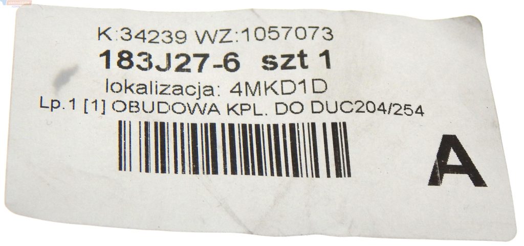 Makita obudowa / korpus do akumulatorowej pilarki łańcuchowej DUC204 DUC254