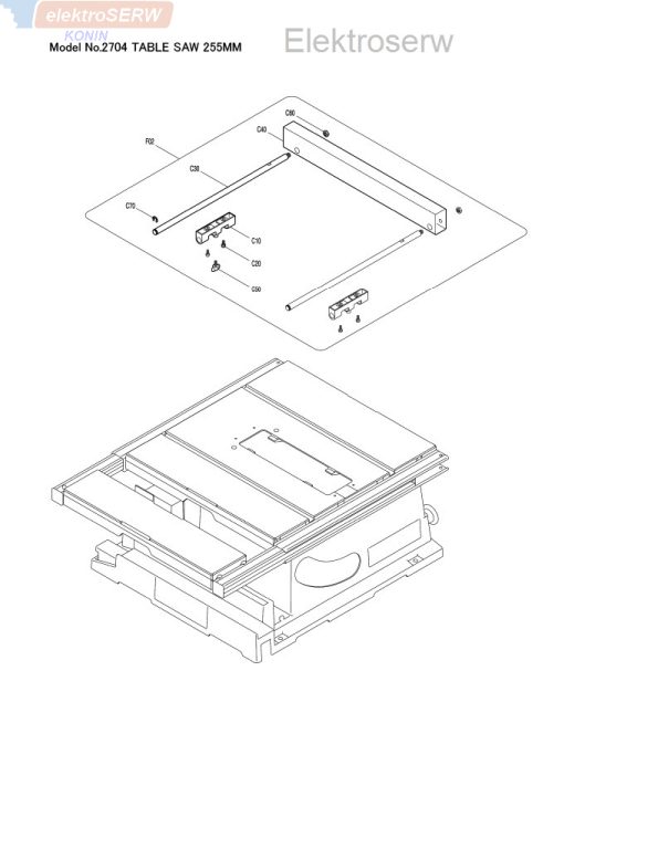 Makita stojan 220-240V do stołowej pilarki tarczowej 2704