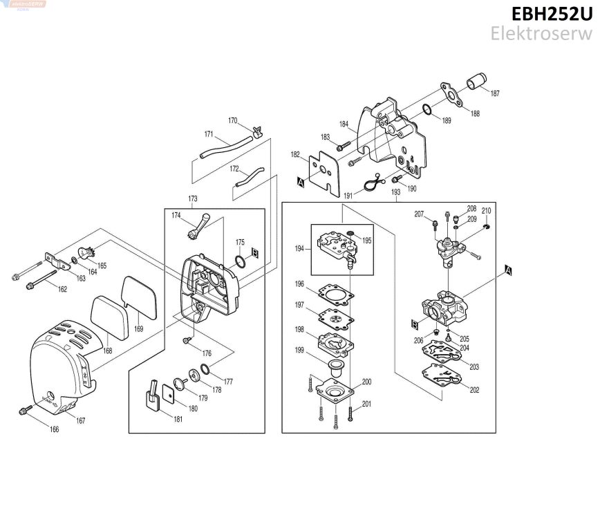 Makita płytka / osłona filtra do spalinowego opryskiwacza ogrodowego EVH2000