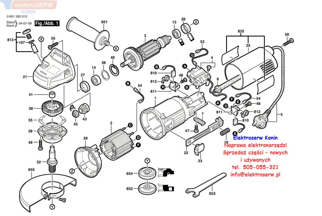 Bosch schemat części zamiennych do GWS 6-115