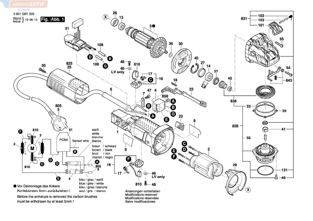 Bosch regulator prędkości obrotowych do szlifierki kątowej GWX 9-115 S