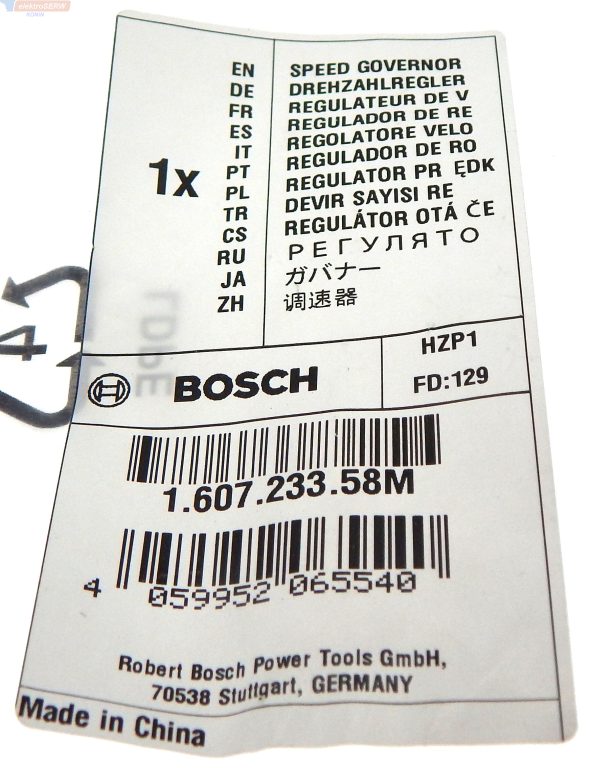Bosch regulator prędkości obrotowych do szlifierki kątowej GWX 9-115 S