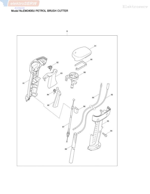 Makita iskrownik do podkaszarki / kosy spalinowej EM3400L EM3400U