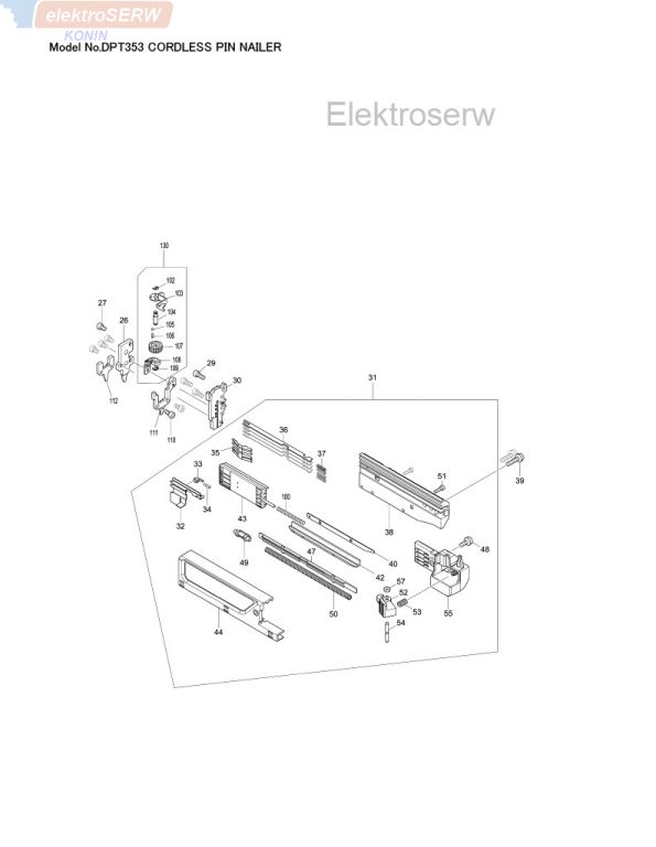 Makita koło zębate 7 do akumulatorowej gwoździarki DPT353