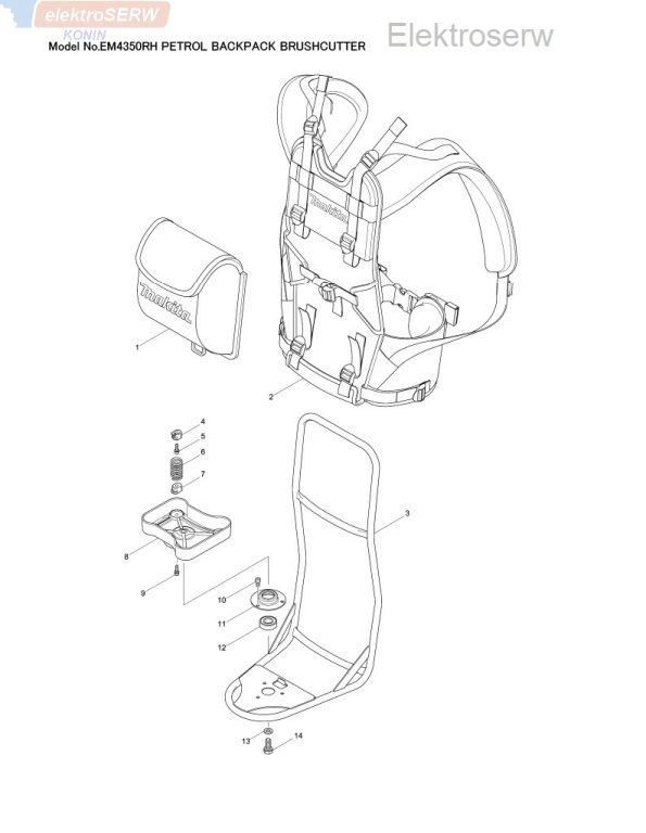 Makita filtr powietrza do kosy / podkaszarki spalinowej EM4350/51UH