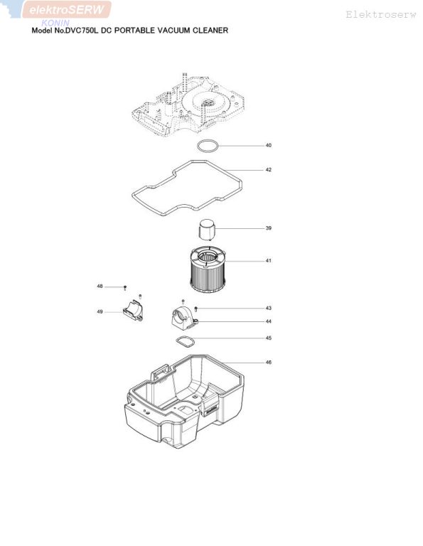 Makita filtr HEPA do akumulatorowego odkurzacza DVC750L