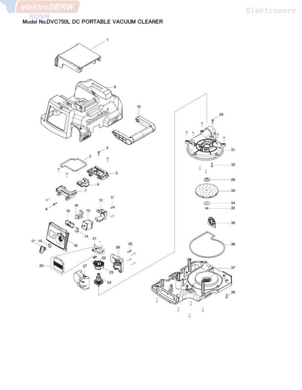 Makita filtr HEPA do akumulatorowego odkurzacza DVC750L