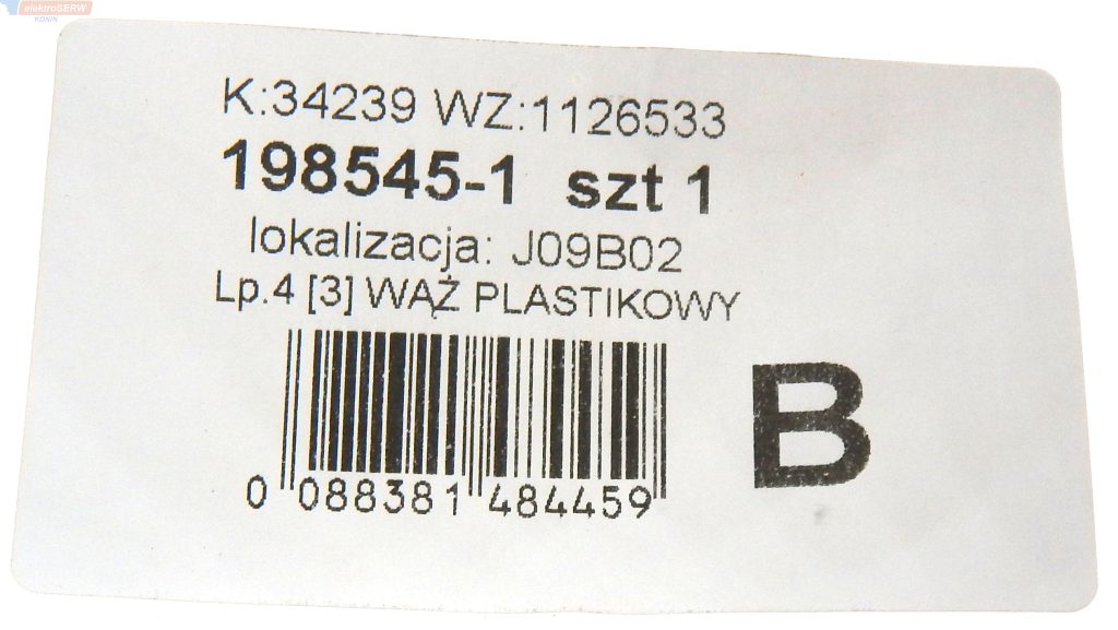 Makita wąż plastikowy do akumulatorowego odkurzacza samochodowego 4073L/4071L (niebieski)